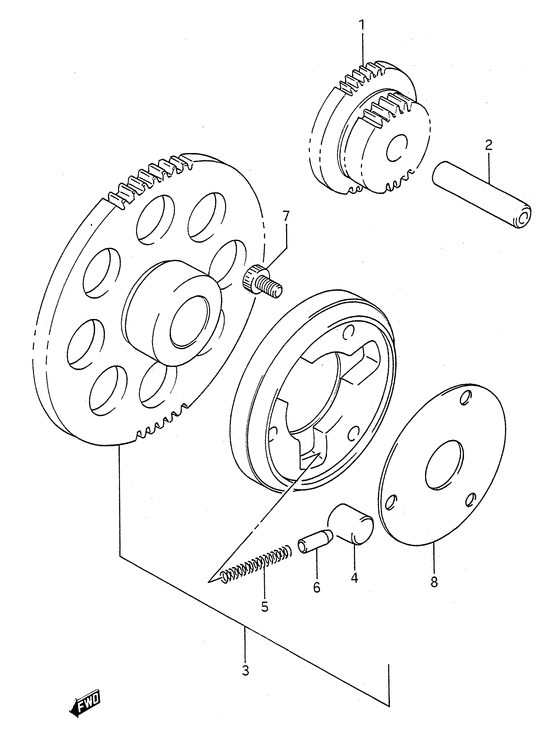 GS500 Муфта стартера