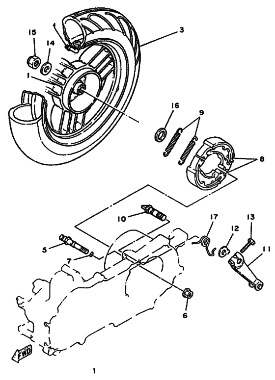 Rear wheel complete assy