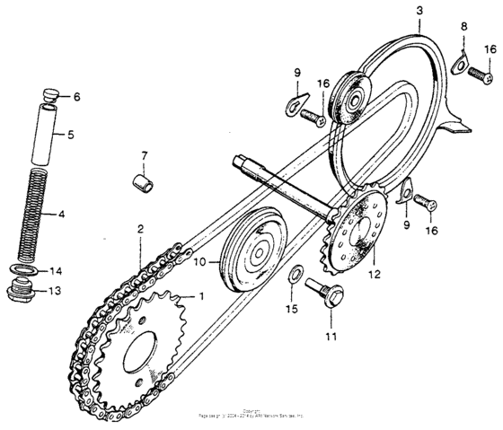 Cam chain + tensioner