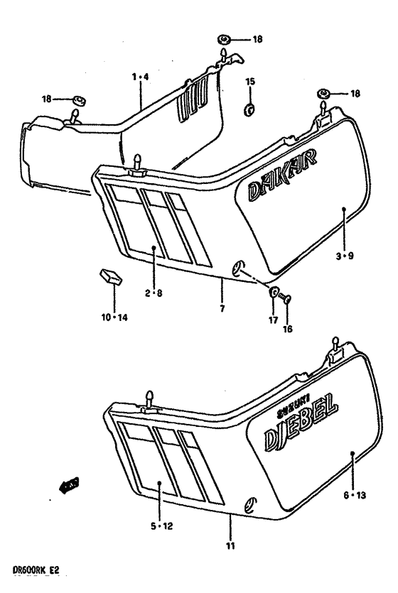 DR600 Обтекатель задний