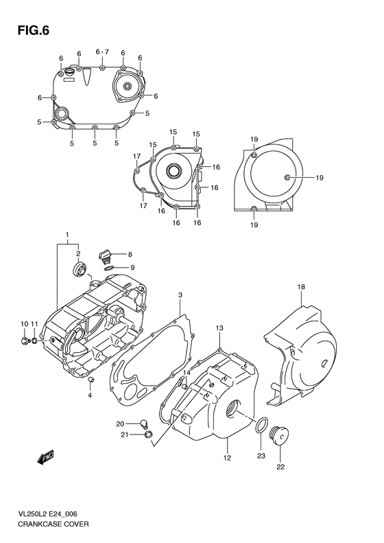 Crankcase cover ass`y  (v