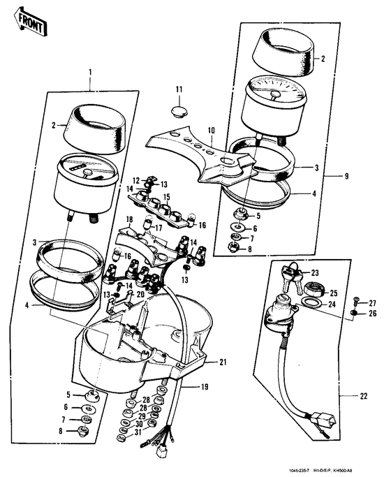 Meters/ignition switch