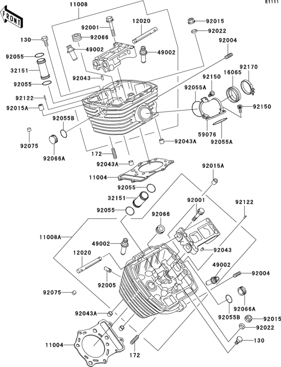 VN800 Головка цилиндров