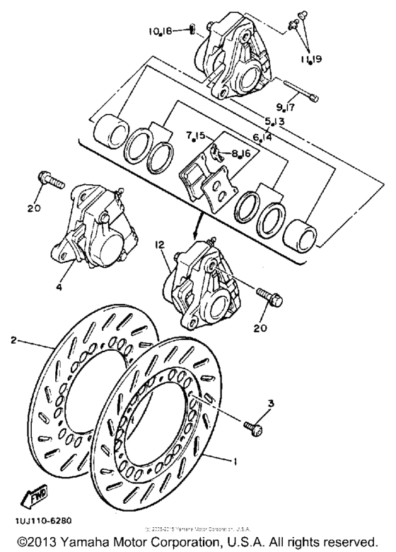 YX600S Передний суппорт