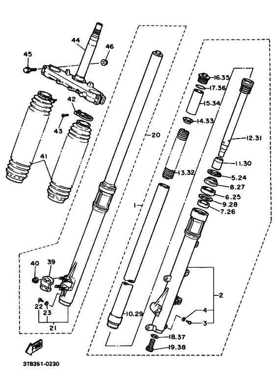 Front fork assy(ur silv