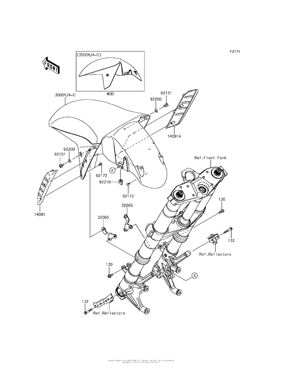 ZG1400 Крыло переднее