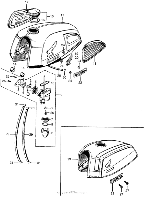 Cb/cl175fuel tank