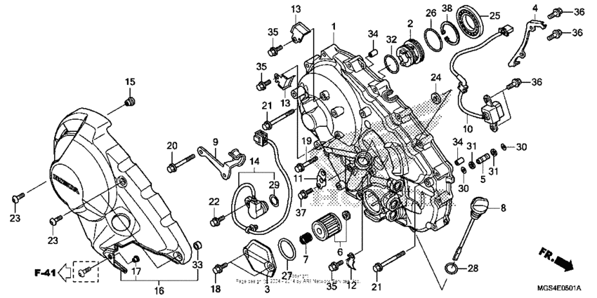 Right crankcase cover (2)
