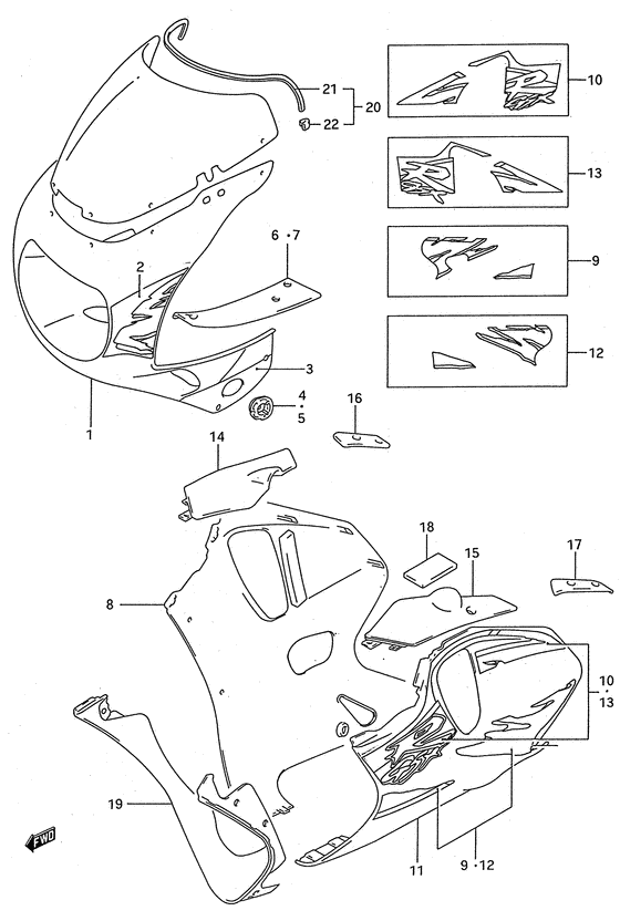 Cowling body parts