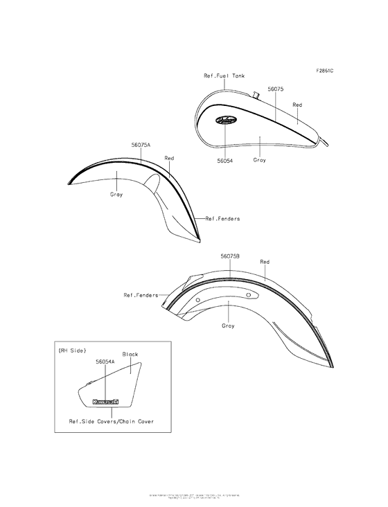 VN900 Decals (Red / gray)(Bgf)