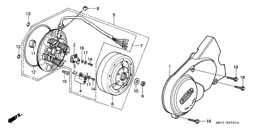 Left crankcase cover/ generator