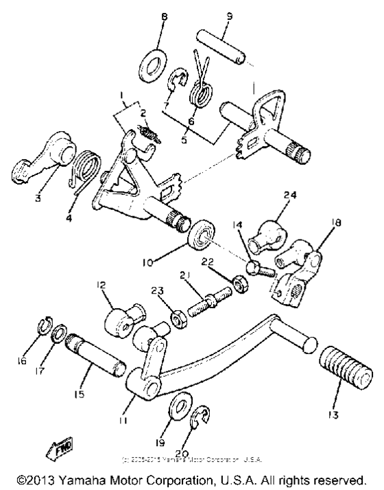 Shift shaft pedal