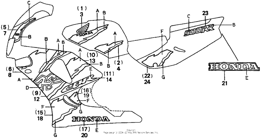CBR900RR Stripe (type4,5) 97