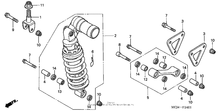 Rear shock absorber (2)
