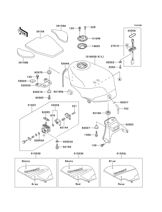 Fuel tank(1/2)(zx500-c3)