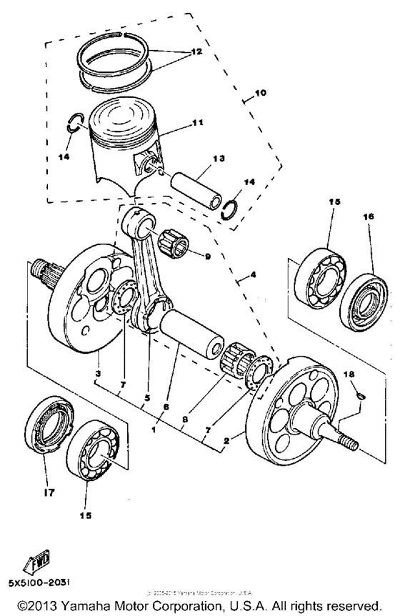 Crank piston