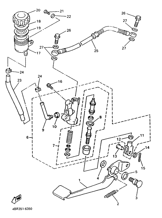 XJ600S Задний торм цилиндр