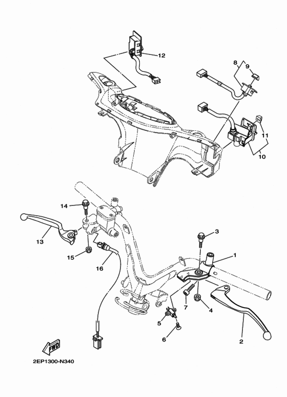 XC115S Switch & lever for disk brake