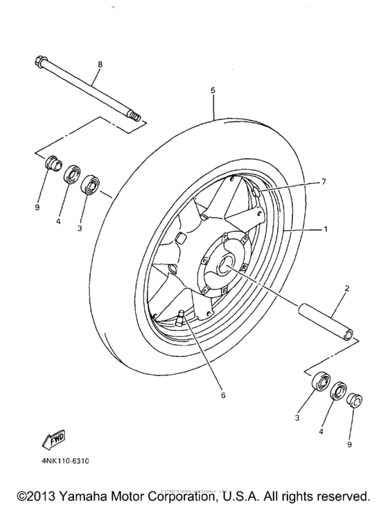 XVZ13AJ Переднее колесо