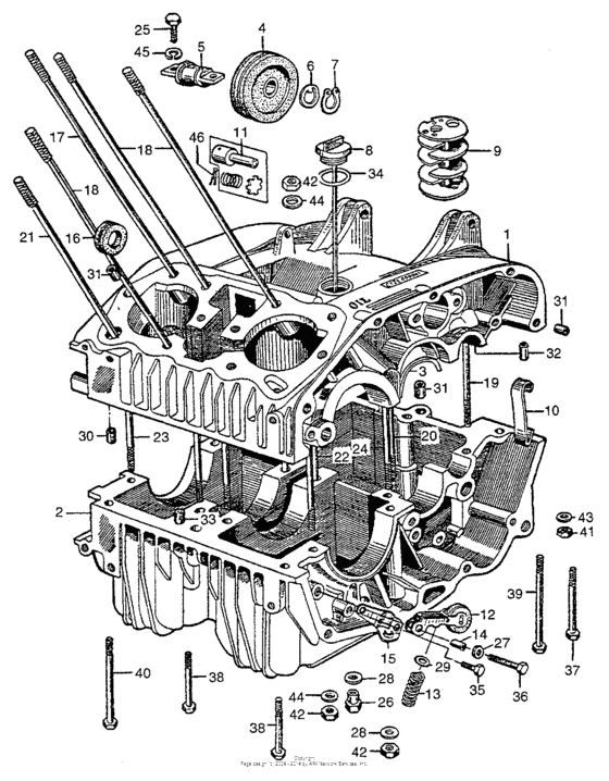 Upper & lower crankcase