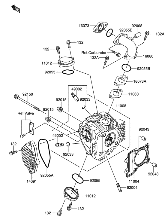 DR-Z110 Головка цилиндров