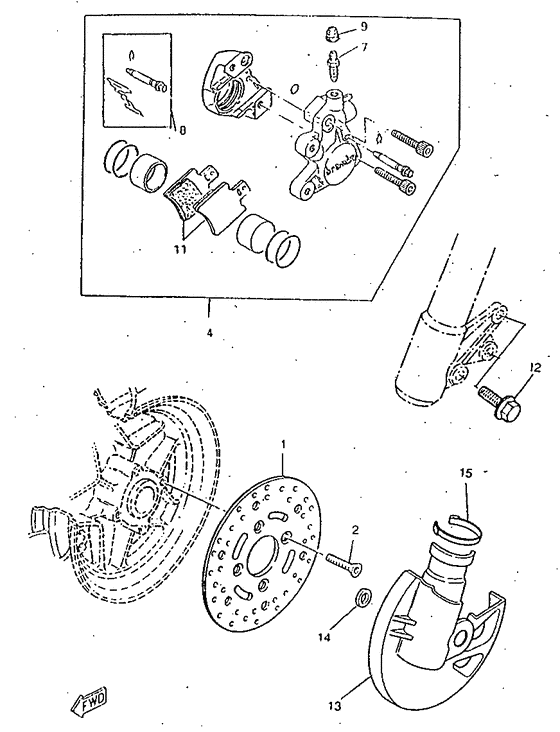 CW50RSX Front brake. caliper