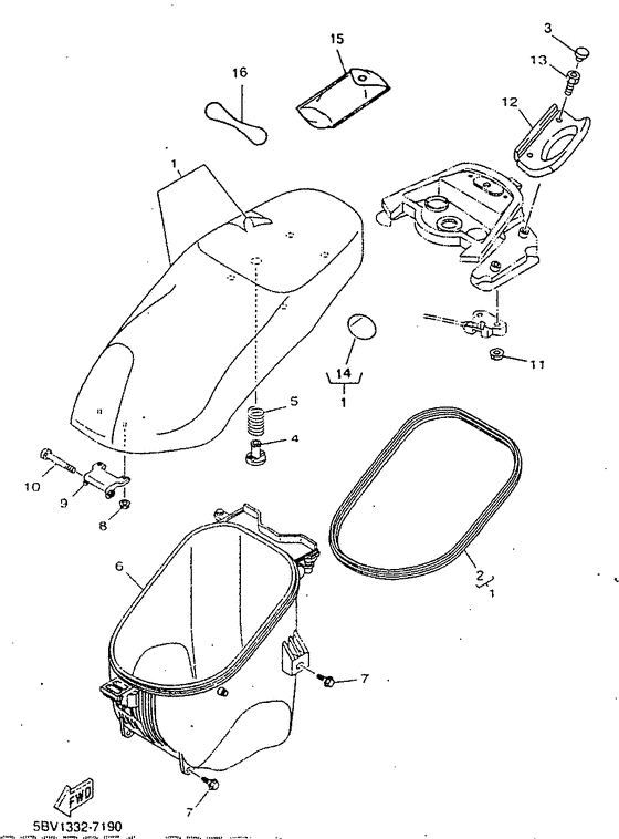YN50R Сиденье