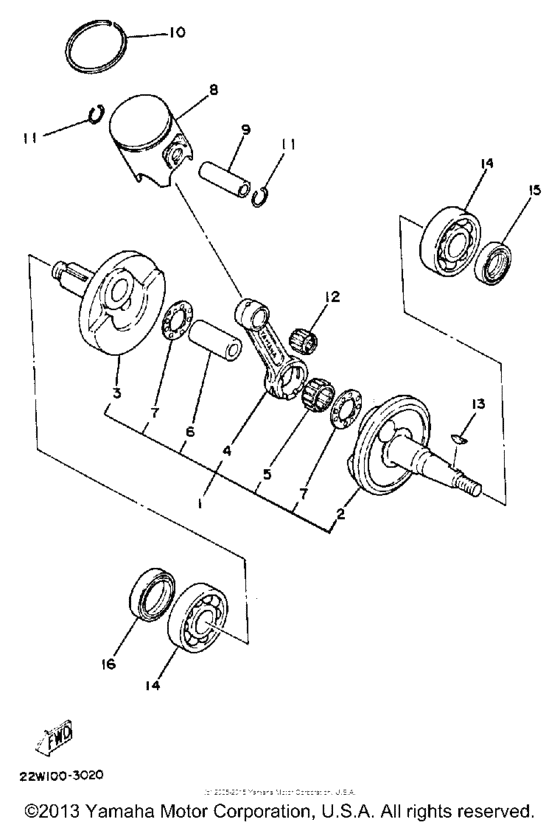 Crankshaft-piston