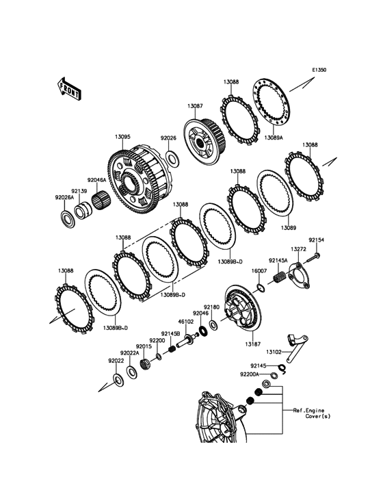 ZX636 Сцепление