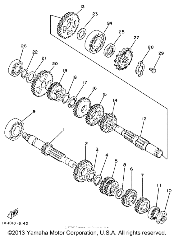 XT225JC Трансмиссия