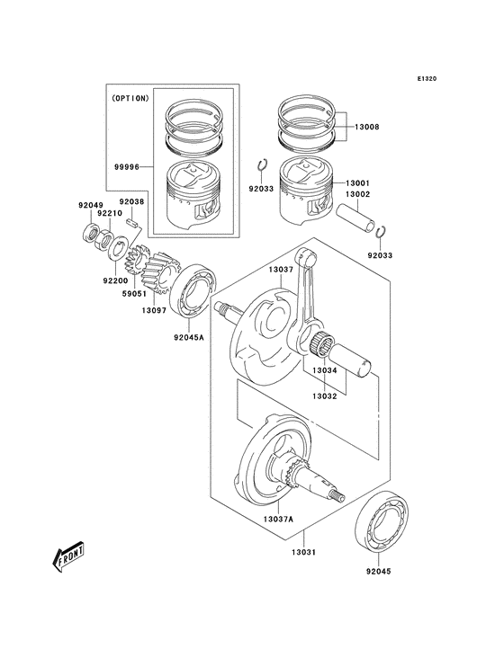 Crankshaft/piston