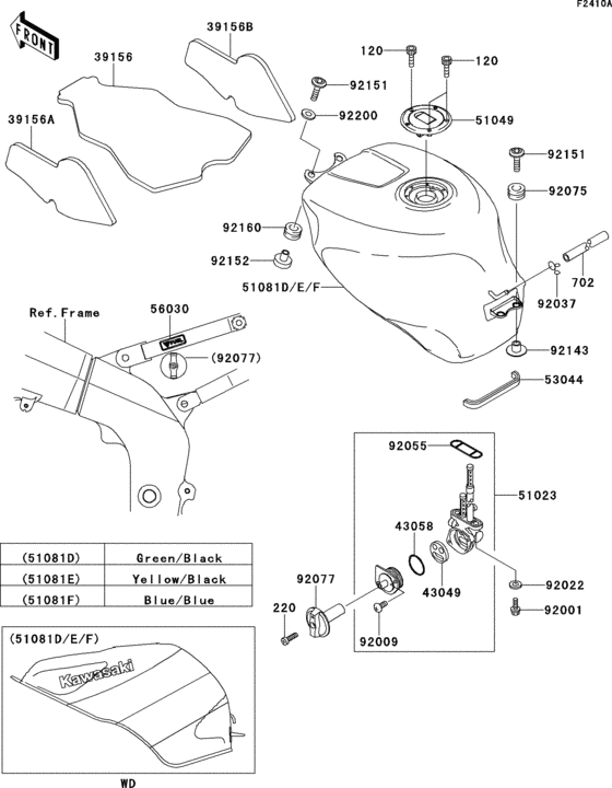 Fuel tank(zx600-j2p)