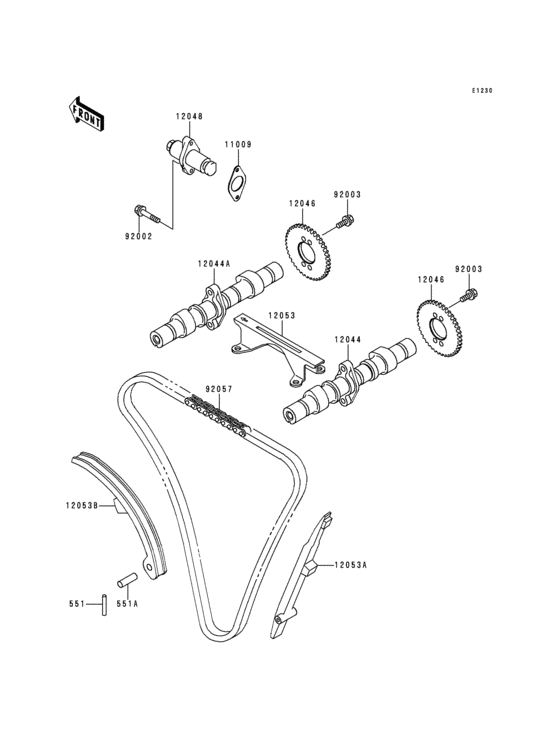 KLE500 Распред вал