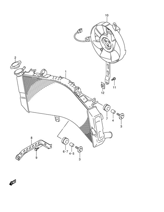 GSX-R1000 Радиатор