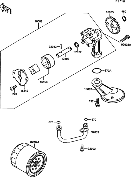EX500 Масляный насос