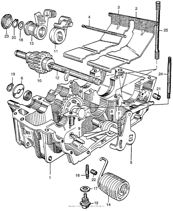 Lower crankcase + kick starter