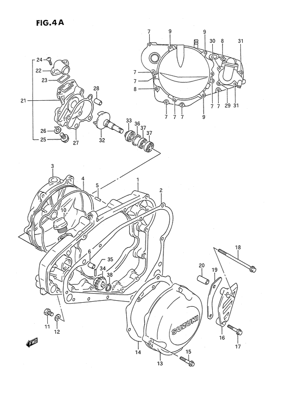 Crankcase cover ass`y  (v