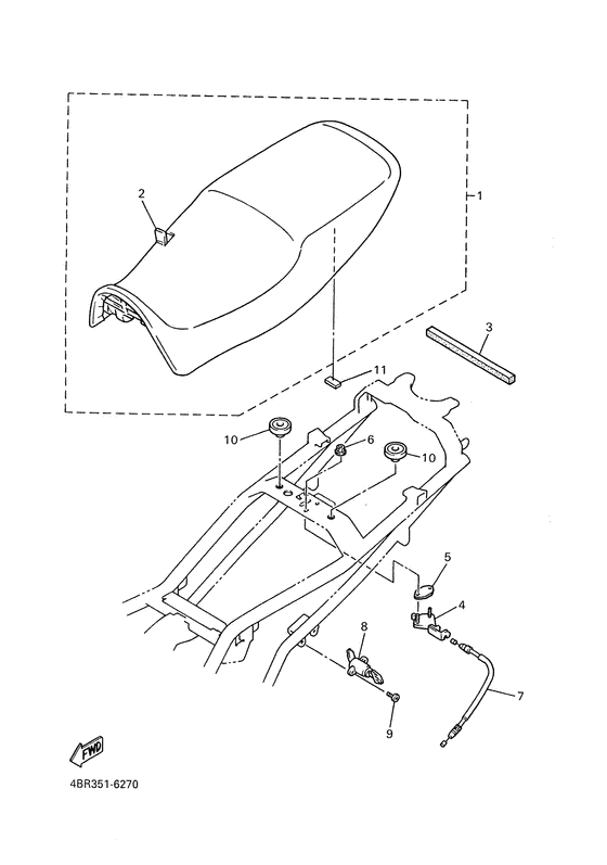 XJ600N Сиденье