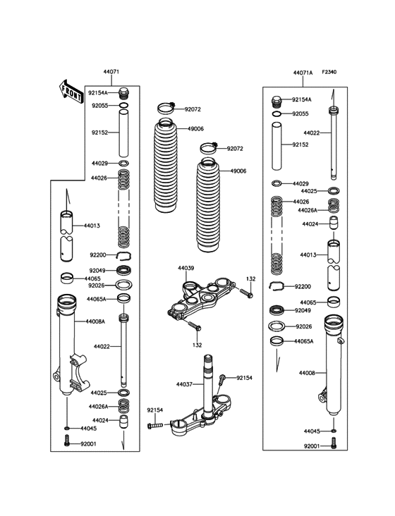  Front Fork(-JKALX125CCDA09710)