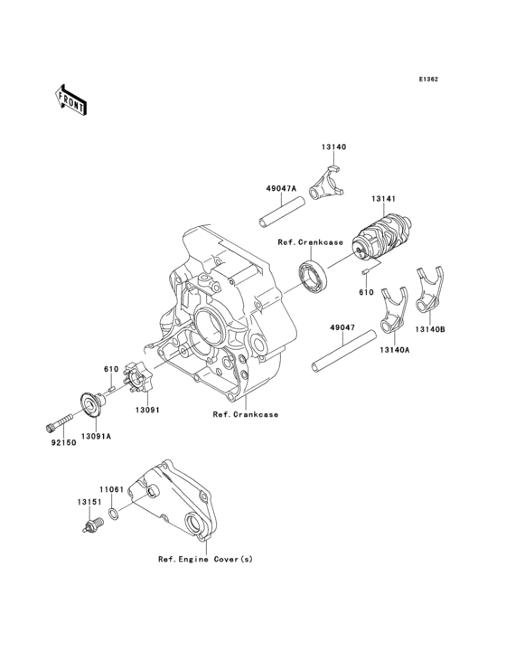  Валы и вилки переключения передач