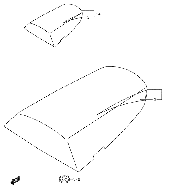 GSX-R600U1 Seat tail box