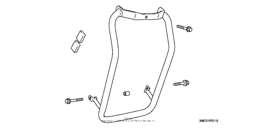 VTX1800S1 Chrome radiator guard