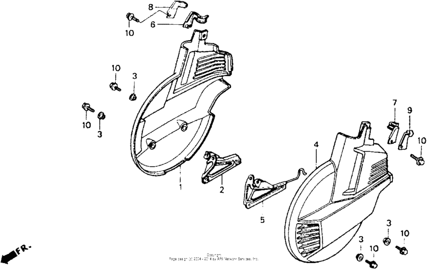 GL1500I Front wheel cover