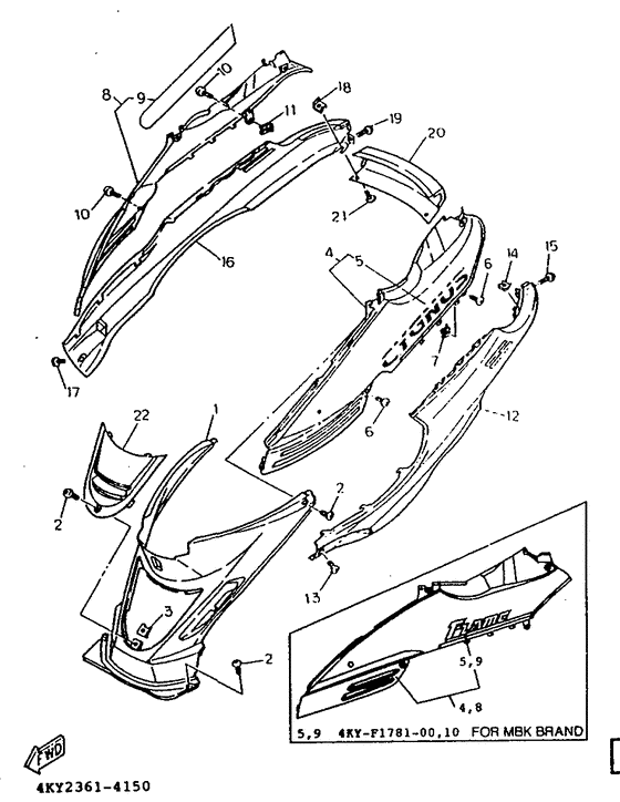 XC125 Боковые обтекатели