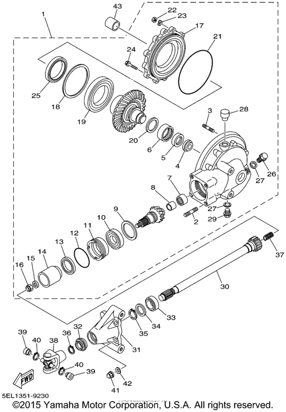 XVS1100L Ведущий вал
