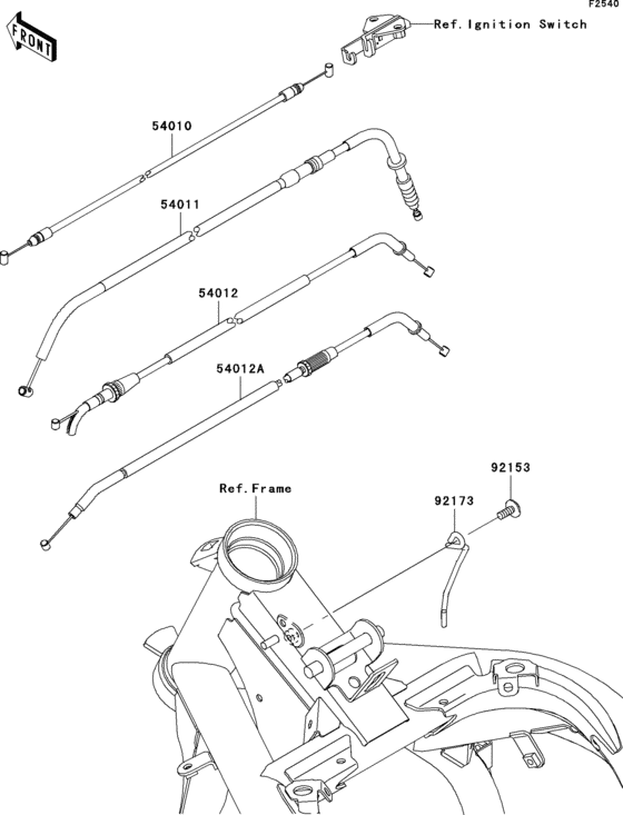 ER650 Тросы управления