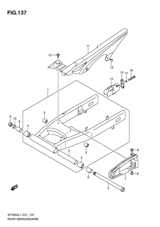 Rear swingingarm