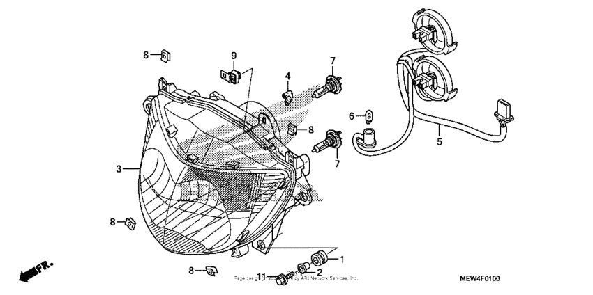 NT700V (ABS) Фара