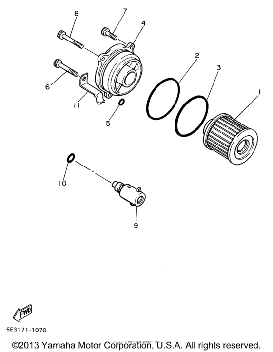 XV1100SHC Масляный фильтр