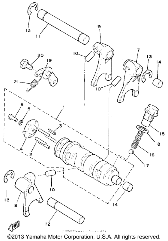 Shift cam - fork